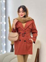 بارانی چهار دکمه آستین بند دار کد 5402 - تصویر 3