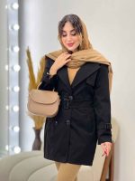 بارانی چهار دکمه آستین بند دار کد 5402 - تصویر 13