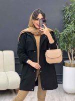 بارانی ژیله دار آستین کش کد 5399 - تصویر 4