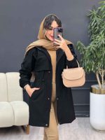 بارانی ژیله دار آستین کش کد 5399 - تصویر 12