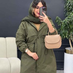 بارانی ژیله دار آستین کش کد 5399
