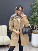 بارانی ژیله دار آستین کش کد 5399 - تصویر 9