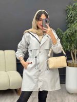 بارانی ژیله دار آستین کش کد 5399 - تصویر 8