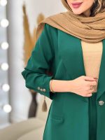 ست مانتو و شلوار تک دکمه کد 4336 - تصویر 10