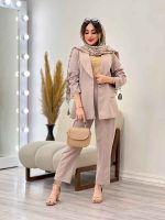 ست مانتو و شلوار تک دکمه کد 4336 - تصویر 15