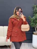 بارانی چهار جیب آستین پیله کد 5401 - تصویر 7
