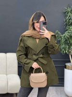بارانی شش دکمه سرشانه پاگن کد 5398 - تصویر 12