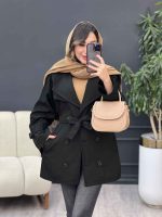 بارانی شش دکمه سرشانه پاگن کد 5398 - تصویر 5