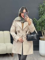 بارانی چهاردکمه برش هلالی کد 5404 - تصویر 2