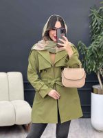 بارانی چهاردکمه برش هلالی کد 5404 - تصویر 7
