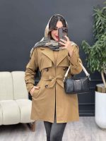 بارانی چهاردکمه برش هلالی کد 5404 - تصویر 8