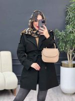 بارانی چهاردکمه برش هلالی کد 5404 - تصویر 5