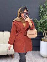 بارانی بغل چهاردکمه ژیله دار کد 5407 - تصویر 18