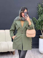 بارانی بغل چهاردکمه ژیله دار کد 5407 - تصویر 21