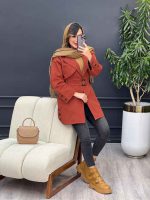 بارانی بغل چهاردکمه ژیله دار کد 5407 - تصویر 11