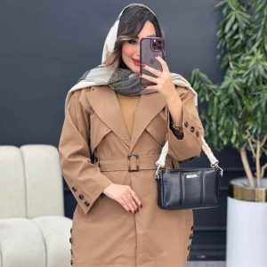 بارانی بغل چهاردکمه ژیله دار کد 5407