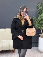 بارانی بغل چهاردکمه ژیله دار کد 5407 - تصویر 4