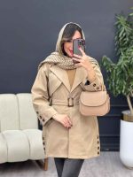 بارانی بغل چهاردکمه ژیله دار کد 5407 - تصویر 14