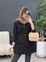 مانتو جین کمرکش کد 5410 - تصویر 2