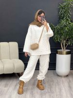 ست هودی و شلوار طرح لوزی کد 3740 - تصویر 11