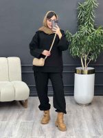 ست هودی و شلوار طرح لوزی کد 3740 - تصویر 18