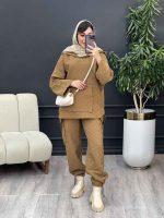 ست هودی و شلوار طرح لوزی کد 3740 - تصویر 10
