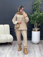 ست هودی و شلوار طرح لوزی کد 3740 - تصویر 8