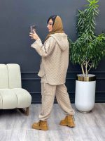 ست هودی و شلوار طرح لوزی کد 3740 - تصویر 15