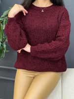 بافت یقه گرد پایین کش کد 5428 - تصویر 2