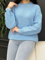 بافت یقه گرد پایین کش کد 5428 - تصویر 14