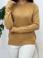 بافت ساده یقه گرد کد 5430 - تصویر 5