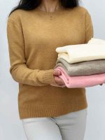 بافت ساده یقه گرد کد 5430 - تصویر 13