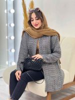 مانتو پاییزه جلو باز دو جیب کد 5456 - تصویر 12