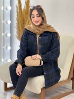 شکت چهارخونه دو جیب سوفیا کد 5478 - تصویر 7