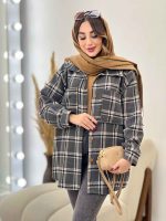 شکت چهارخونه دو جیب سوفیا کد 5478 - تصویر 16