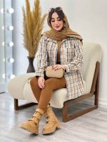 شکت چهارخونه دو جیب سوفیا کد 5478 - تصویر 26