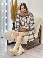 شکت چهارخونه دو جیب سوفیا کد 5478 - تصویر 13