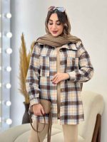 شکت چهارخونه دو جیب سوفیا کد 5478 - تصویر 14