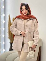 شکت چهارخونه دو جیب سوفیا کد 5478 - تصویر 2