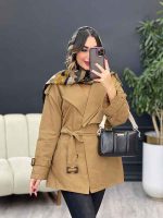 بارانی یقه دوبل شش دکمه کد 5466 - تصویر 7