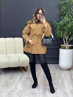 بارانی یقه دوبل شش دکمه کد 5466 - تصویر 13