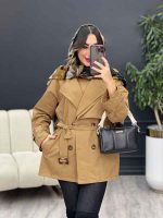 بارانی یقه دوبل شش دکمه کد 5466 - تصویر 16