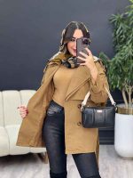 بارانی یقه دوبل شش دکمه کد 5466 - تصویر 3