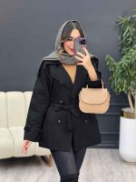 بارانی یقه دوبل شش دکمه کد 5466 - تصویر 8