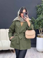 بارانی یقه دوبل شش دکمه کد 5466 - تصویر 9