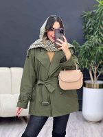 بارانی یقه دوبل شش دکمه کد 5466 - تصویر 4