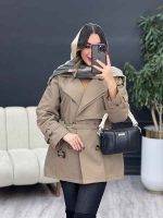 بارانی یقه دوبل شش دکمه کد 5466 - تصویر 17