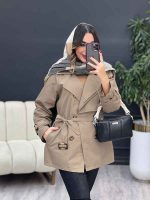 بارانی یقه دوبل شش دکمه کد 5466 - تصویر 10
