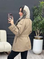 بارانی یقه دوبل شش دکمه کد 5466 - تصویر 14