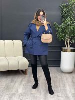 بارانی یقه دوبل شش دکمه کد 5466 - تصویر 6